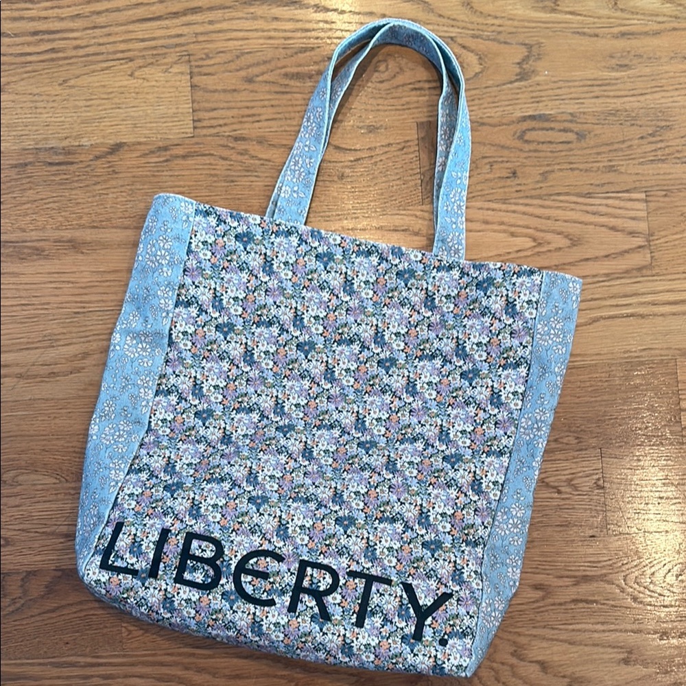 Liberty Blue Floral Canvas Tote